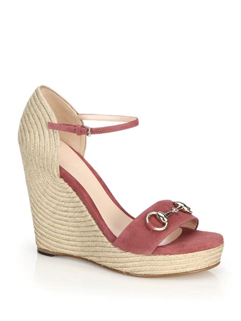 gucci espadril|Gucci espadrilles wedges pink.